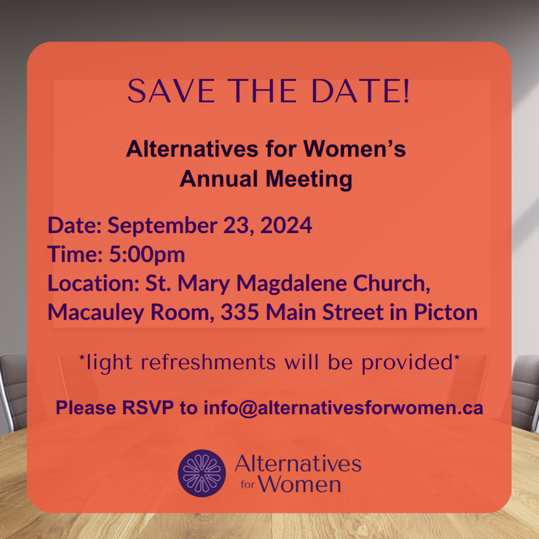 Save the Date: Alternatives for Women’s Annual Meeting on September 23, 2024